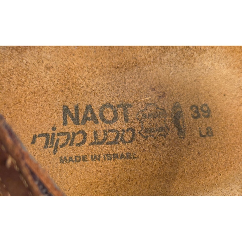 Naot Beverly Slingback Sandals Women's Size 39 US 8 Brown Black - Picture 7 of 10